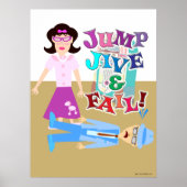 Jump Jive und Versagend Swing Dance Cartoon Design Poster (Vorne)