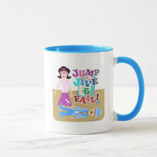 Jump Jive und Versagend Swing Dance Funny Slogan Tasse (Rechts)