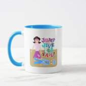 Jump Jive und Versagend Swing Dance Funny Slogan Tasse (Links)