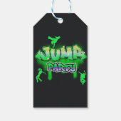 Jump Neon Trampoline Geburtstagsparty Danke Geschenkanhänger (Rückseite)