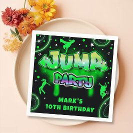 Jump Neon Trampoline Jump Bounce Geburtstagsparty Serviette