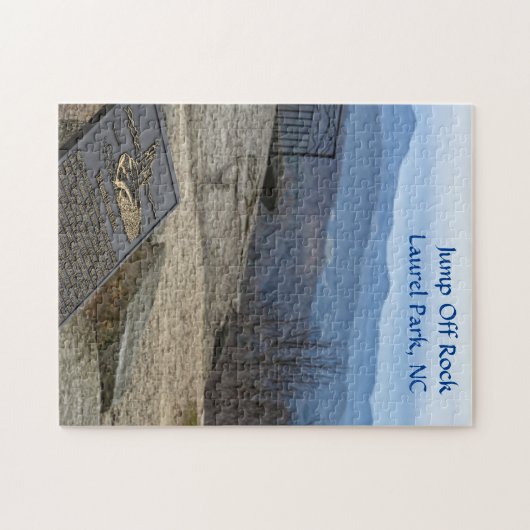 Jump Off Rock Laurel Park NC FrühWinter Puzzle (Horizontal)