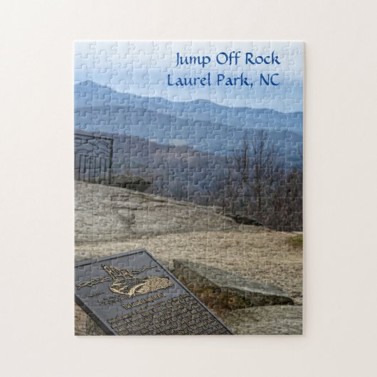 Jump Off Rock Laurel Park NC FrühWinter Puzzle (Vertikal)