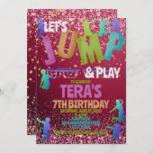 Jump Park Kindergeburtstag Party Custom Einladung (Vorne/Hinten)