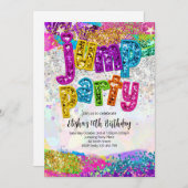 Jump Party Birthday Any Age Party Invitation Einladung (Vorne/Hinten)