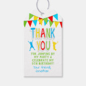 Jump Party Bob Primärfarben bevorzugen Markierung Geschenkanhänger (Vorderseite)