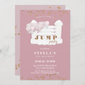 Jump Party Bounce House Trampolin Geburtstag Einladung (Vorne/Hinten)