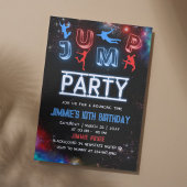Jump Party Glow Geburtstag Einladung