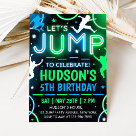 Jump Party Invitation Trampoline Birthday Einladung