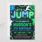 Jump Party Invitation Trampoline Birthday Einladung (Vorderseite)