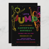 Jump Party Kindergeburtstag Einladung (Vorne/Hinten)