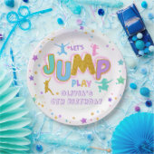Jump Play Birthday Jump Trampolin Paper Plate Pappteller (Party)