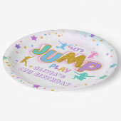 Jump Play Birthday Jump Trampolin Paper Plate Pappteller (Schrägansicht)