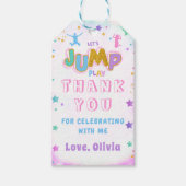Jump Play Birthday Jump Trampolin Party Danke Geschenkanhänger (Vorderseite)