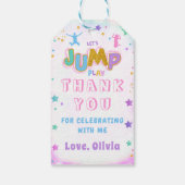 Jump Play Birthday Jump Trampolin Party Danke Geschenkanhänger (Rückseite)