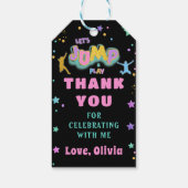 Jump Play Birthday Jump Trampolin Party Danke Geschenkanhänger (Rückseite)