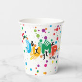 Jump Play Trampolin Park Party Kindergeburtstag Pappbecher (Rückseite)