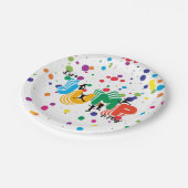 Jump Play Trampolin Park Party Kindergeburtstag Pappteller (Schrägansicht)