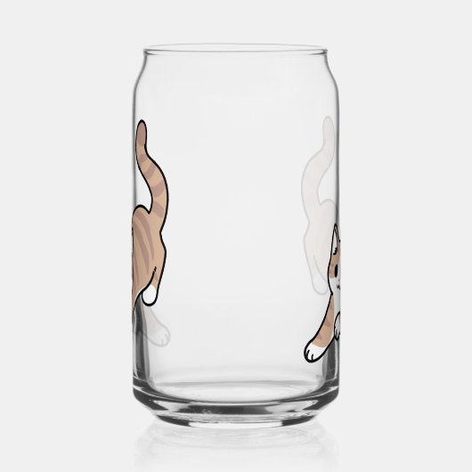 Jump Purr Jump: Spielerisches Cat Design mit Spaß Dosenglas (Rechts)