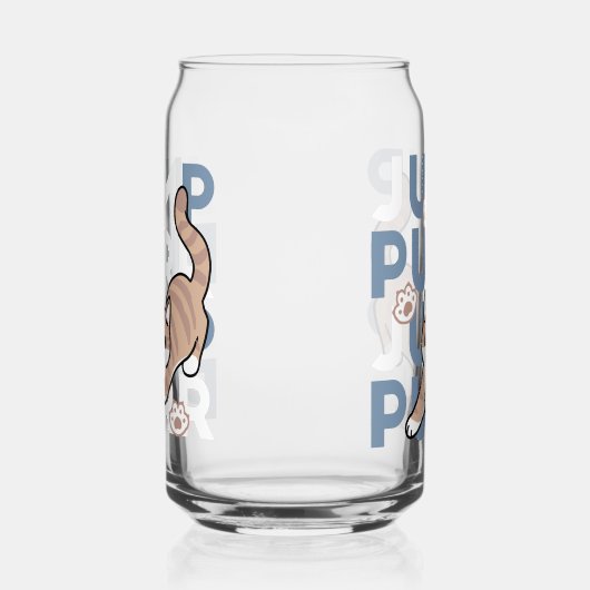 Jump Purr Jump: Spielerisches Cat Design mit Spaß  Dosenglas (Rechts)