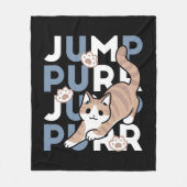 Jump Purr Jump: Spielerisches Cat Design mit Spaß Fleecedecke (Vorderseite)