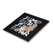 Jump Purr Jump: Spielerisches Cat Design mit Spaß  Fliese (Seite)