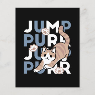 Jump Purr Jump: Spielerisches Cat Design mit Spaß Flyer