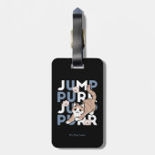 Jump Purr Jump: Spielerisches Cat Design mit Spaß  Gepäckanhänger (Rückseite vertikal)