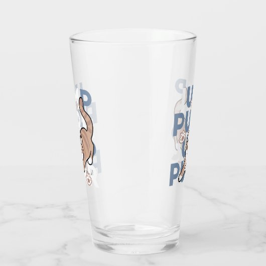 Jump Purr Jump: Spielerisches Cat Design mit Spaß Glas (Rechts)