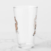 Jump Purr Jump: Spielerisches Cat Design mit Spaß Glas (Rechts)