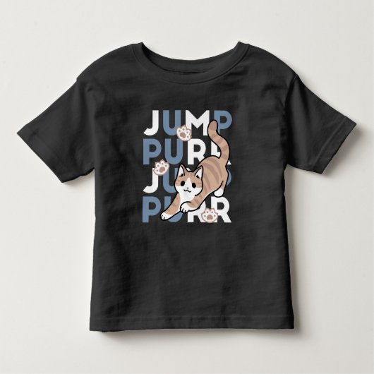 Jump Purr Jump: Spielerisches Cat Design mit Spaß Kleinkind T-shirt (Vorderseite)