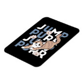 Jump Purr Jump: Spielerisches Cat Design mit Spaß  Magnet (Linke Seite)