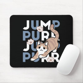 Jump Purr Jump: Spielerisches Cat Design mit Spaß Mousepad