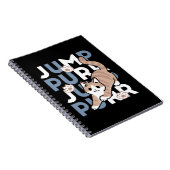 Jump Purr Jump: Spielerisches Cat Design mit Spaß Notizblock (Rechte Seite)