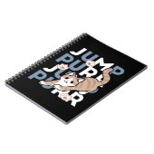 Jump Purr Jump: Spielerisches Cat Design mit Spaß Notizblock (Linke Seite)