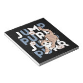 Jump Purr Jump: Spielerisches Cat Design mit Spaß Notizblock (angewinkelt)