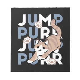 Jump Purr Jump: Spielerisches Cat Design mit Spaß Notizblock