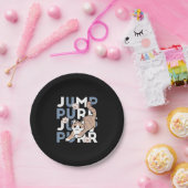 Jump Purr Jump: Spielerisches Cat Design mit Spaß  Pappteller (Party)
