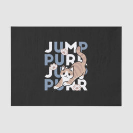 Jump Purr Jump: Spielerisches Cat Design mit Spaß Seidenpapier