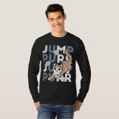 Jump Purr Jump: Spielerisches Cat Design mit Spaß  T-Shirt (Vorne ganz)