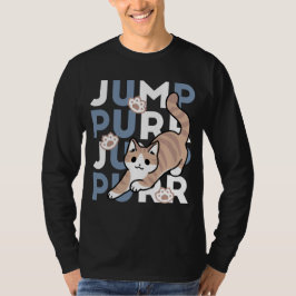 Jump Purr Jump: Spielerisches Cat Design mit Spaß T-Shirt