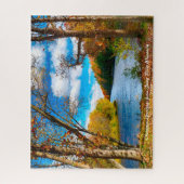 Jump River Wisconsin. Weihnachtsgrüße Puzzle (Vertikal)