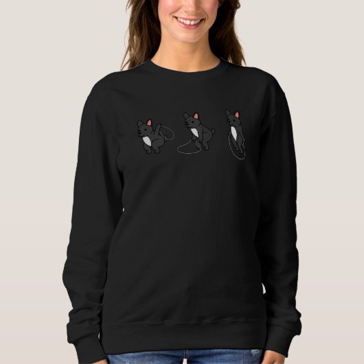 Jump Rope French Bulldog Dog Sweatshirt (Vorderseite)