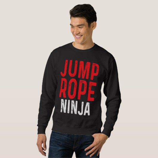 Jump Rope Ninja Skipping Jumping Roping Workout Sweatshirt (Vorne ganz)