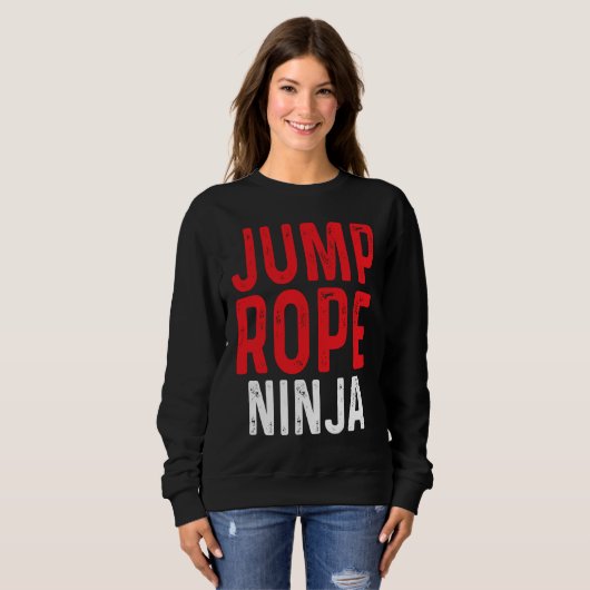 Jump Rope Ninja Skipping Jumping Roping Workout Sweatshirt (Vorne ganz)