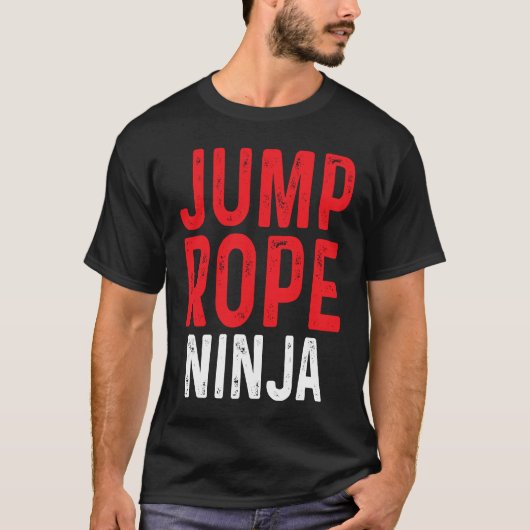 Jump Rope Ninja Skipping Jumping Roping Workout T-Shirt (Vorderseite)