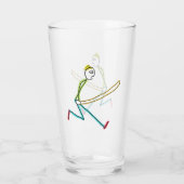 Jump Rope Skipping Stickman Glas (Rückseite)