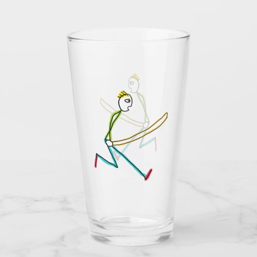 Jump Rope Skipping Stickman Glas (Vorderseite)