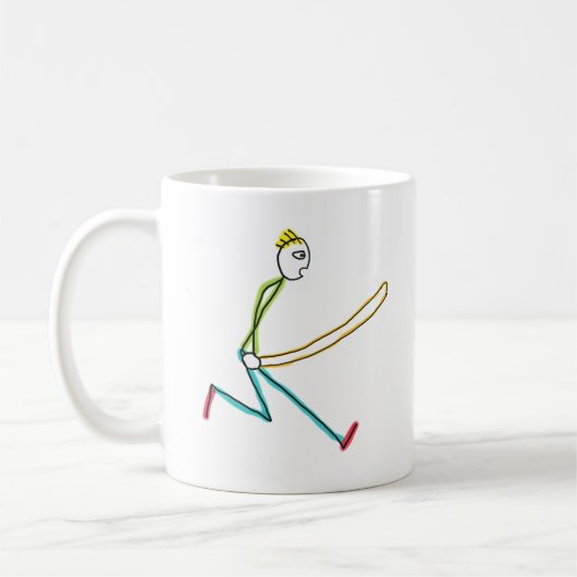 Jump Rope Skipping Stickman Kaffeetasse (Links)