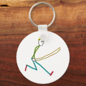 Jump Rope Skipping Stickman Schlüsselanhänger (Vorderseite)